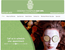 Tablet Screenshot of deborahthompsondayspa.com